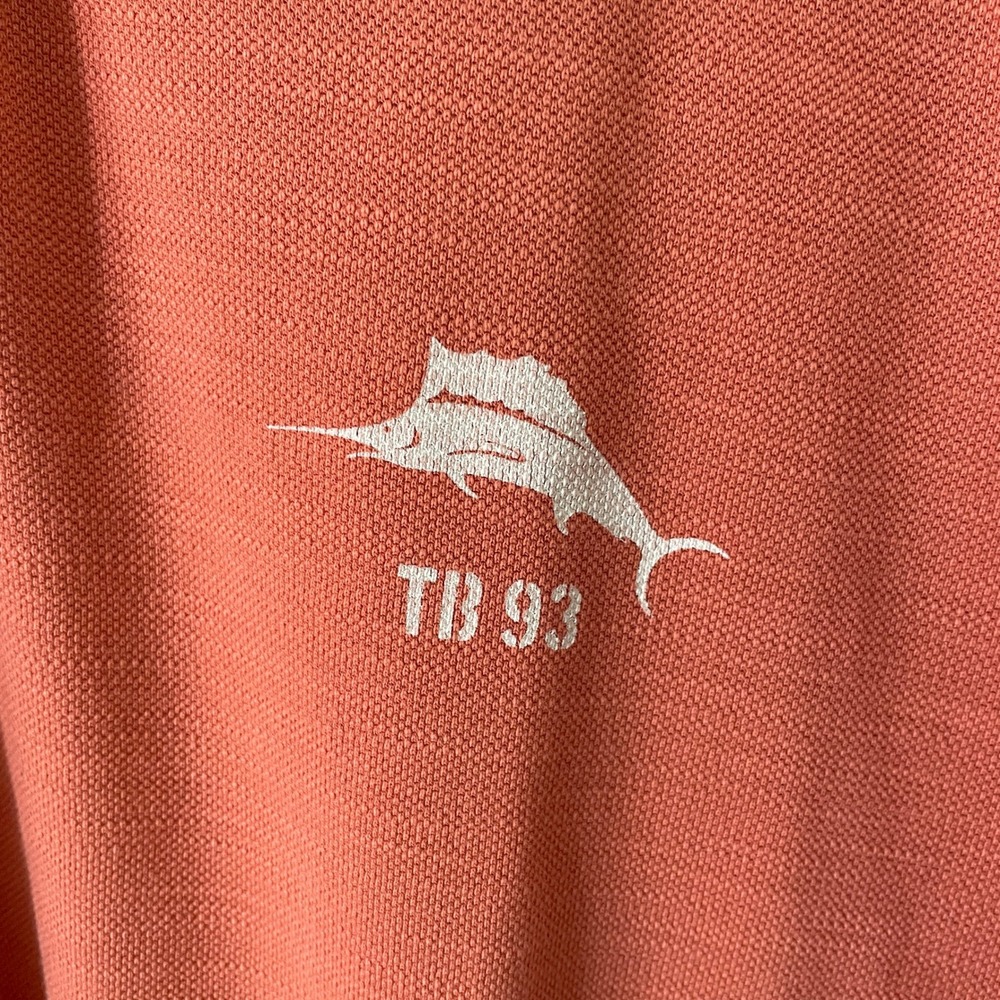 Tommy Bahama Mens Pima Cotton Polo Shirt Coral Relaxation Specialist Orange M - Picture 4 of 13